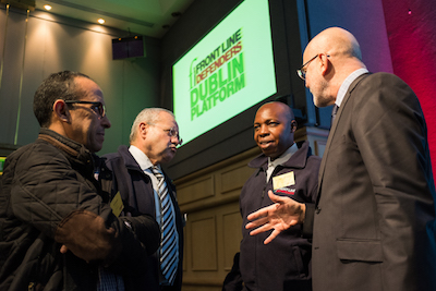 Michel Forst talking to HRDs at 2015 Dublin Platform